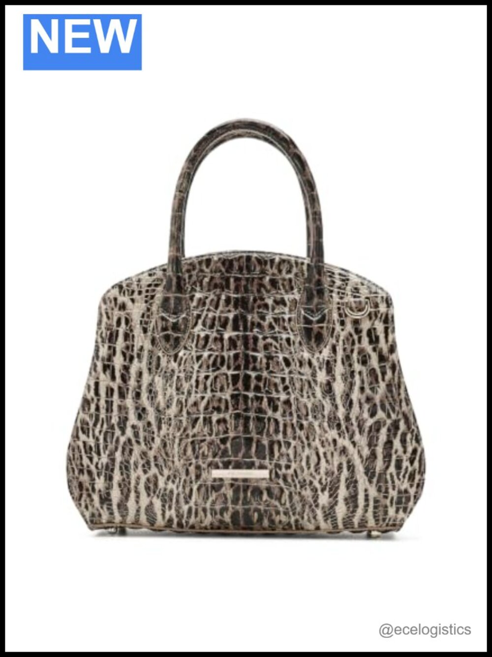 BRAHMIN Rosetta Satchel - Leather Handbag, Adjustable Strap, Top Handle